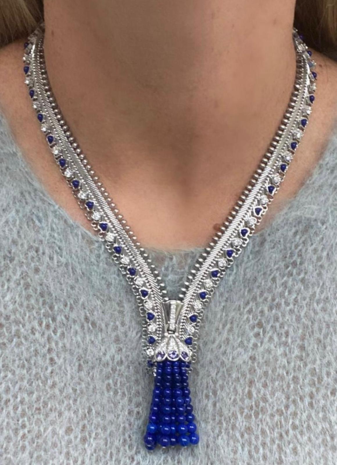 Modern Van Cleef & Arpels Zipper Bracelet Necklace