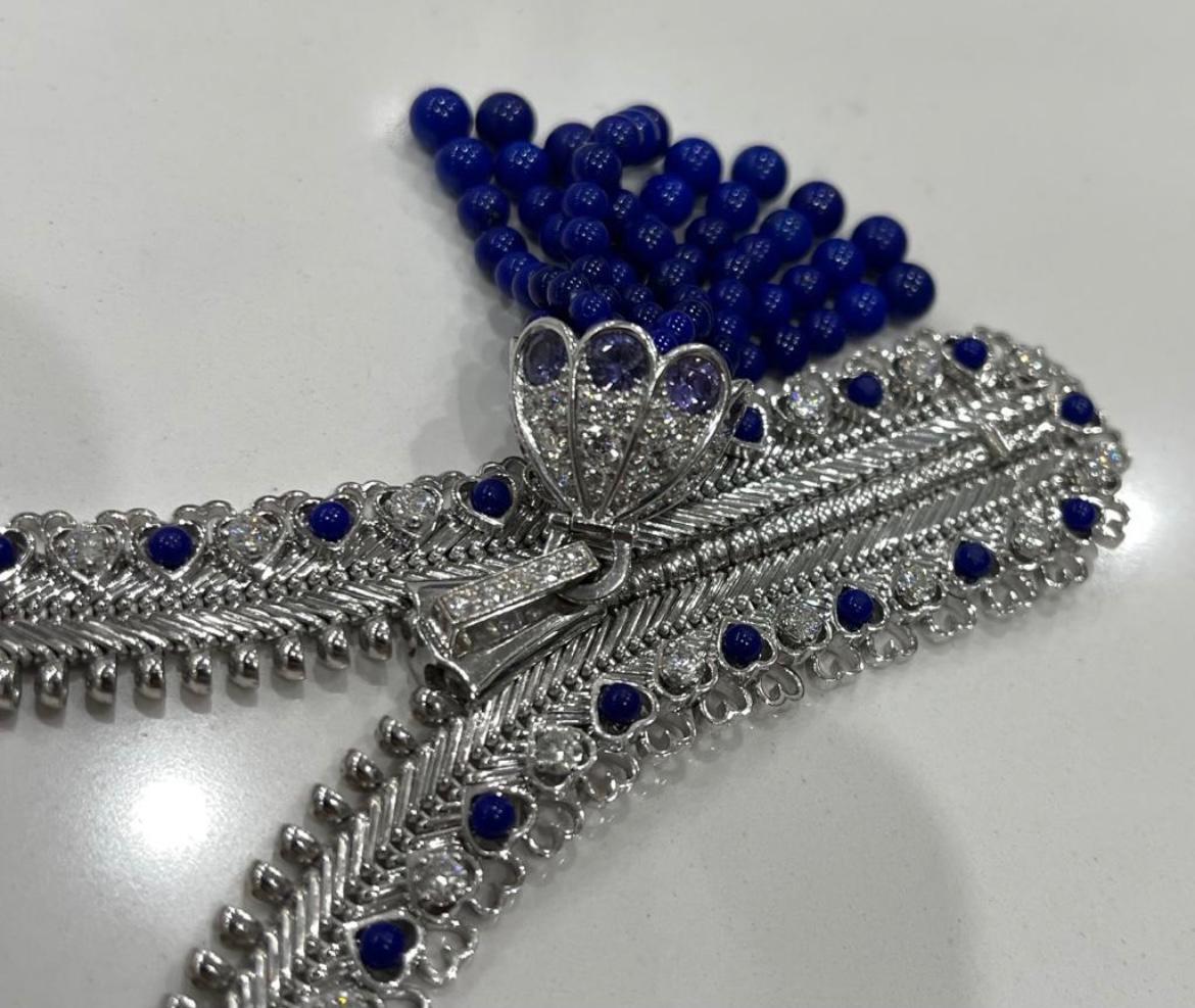 Van Cleef & Arpels Zipper Bracelet Necklace In Good Condition In New York, NY