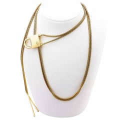 an Cleef & Arpels Cadenas Long Necklace in 18K Yellow Gold with Diamonds