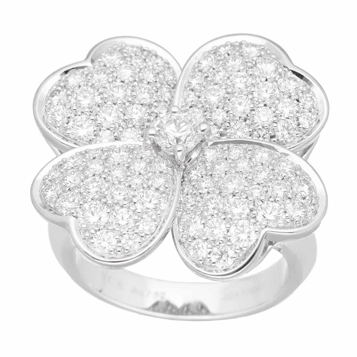 ■Item No.321171205
■Brand: Van Cleef & Arpels
■Retail Price: JPY 6,336,000 (including tax)
■Name: COSMOS Large Model Ring
■Material: 1P diamond (D0.36ct), total 93P diamond (D3.26ct),750 K18 WG white gold
■Weight: Approximately 19.4g
■Ring Size: