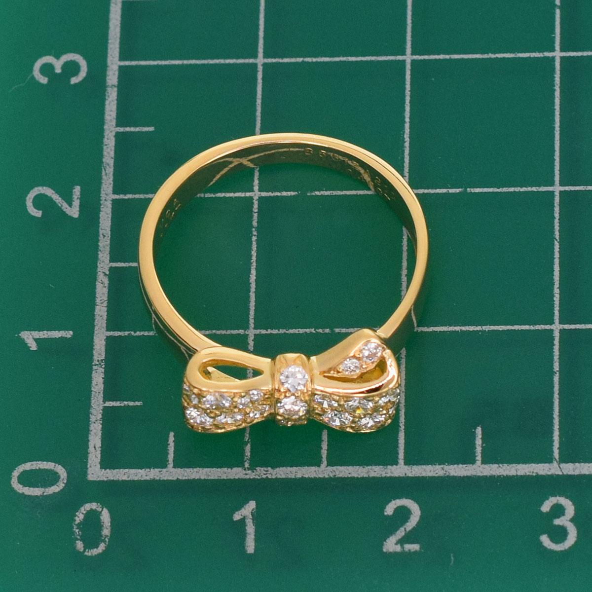 Van Cleef & Arpels Diamond 18 Karat Yellow Gold Alice Bow Ribbon Ring 3