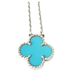  Van Cleef&Arpels Used Alhambra Turquoise Necklace 
