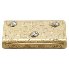 Van Cleefe & Arpels 1950s French Yellow Gold and Diamond Box