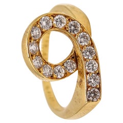Van Cleefs & Arpels Paris Twisted Ring in 18Kt with 0.51 Cts in VVS Diamonds