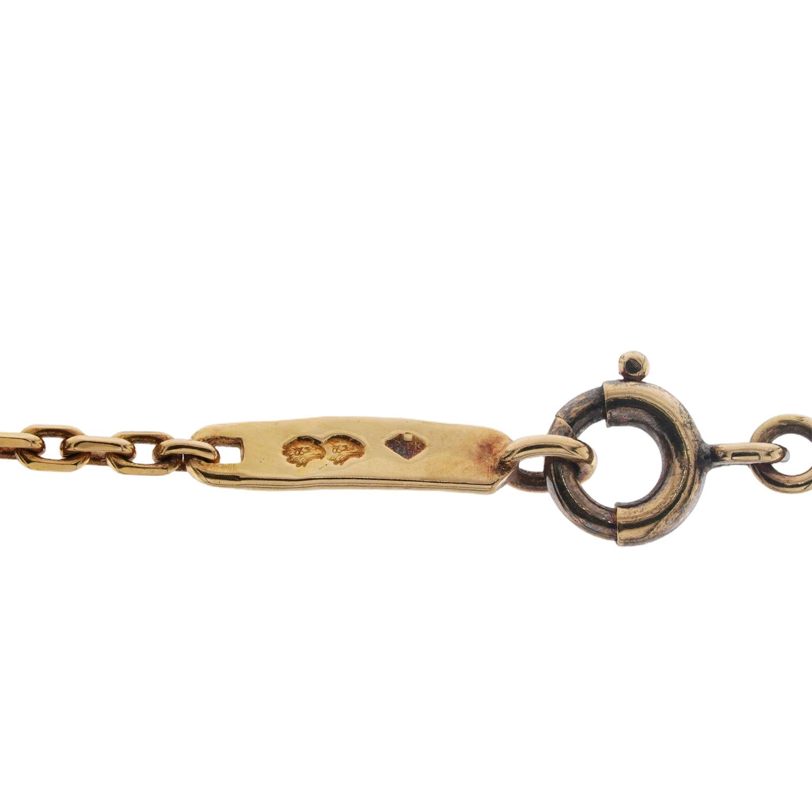 VAN CLEF & ARPELS Collana con ciondolo a forma di cane in oro giallo e smalto color rubino 5