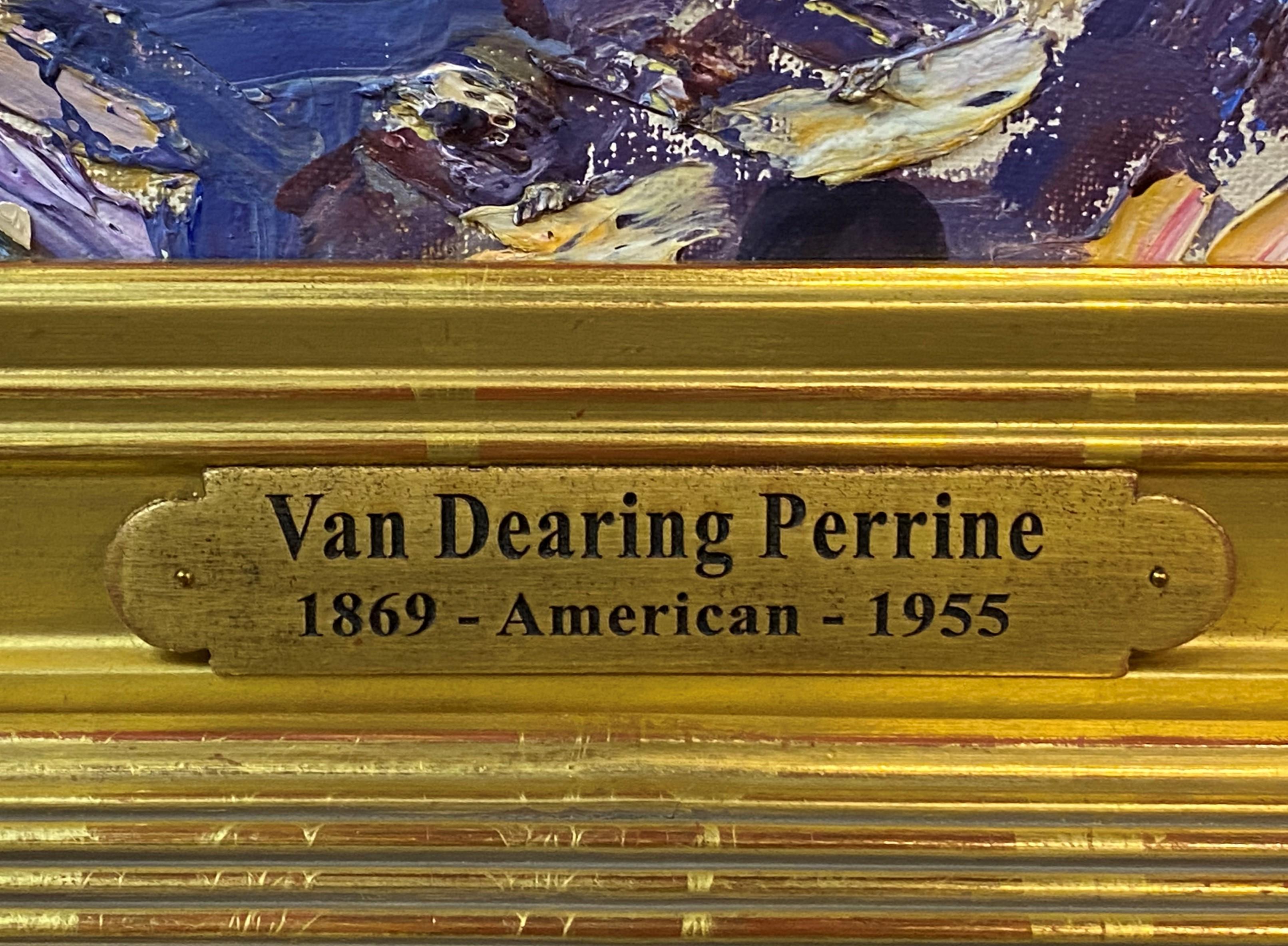 Dappled Light on the Ocean - American Impressionist Painting by Van Dearing Perrine