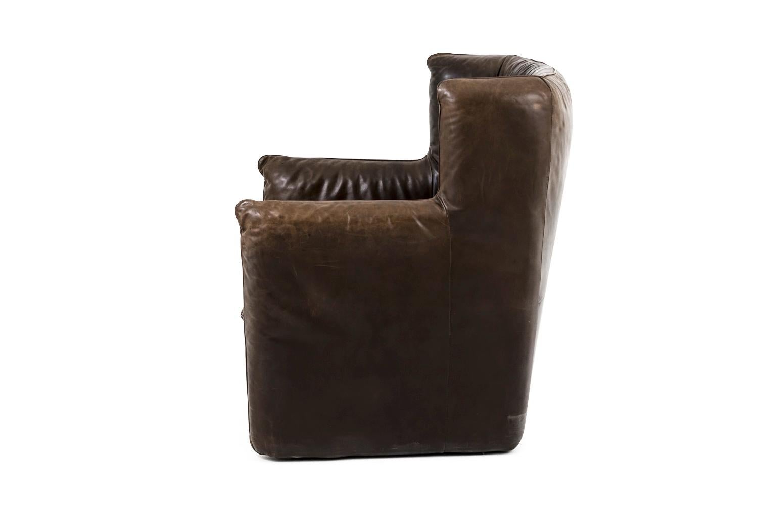 Van Den Berg for Montis, Pair of Armchairs in Brown Leather, `after 1974 1