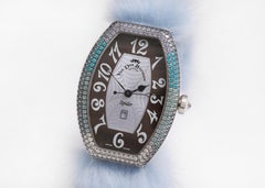 Van Der Bauwede Genève „Spider“ – Tonneau-Uhr mit Diamanten, Saphiren und Aquamarinen