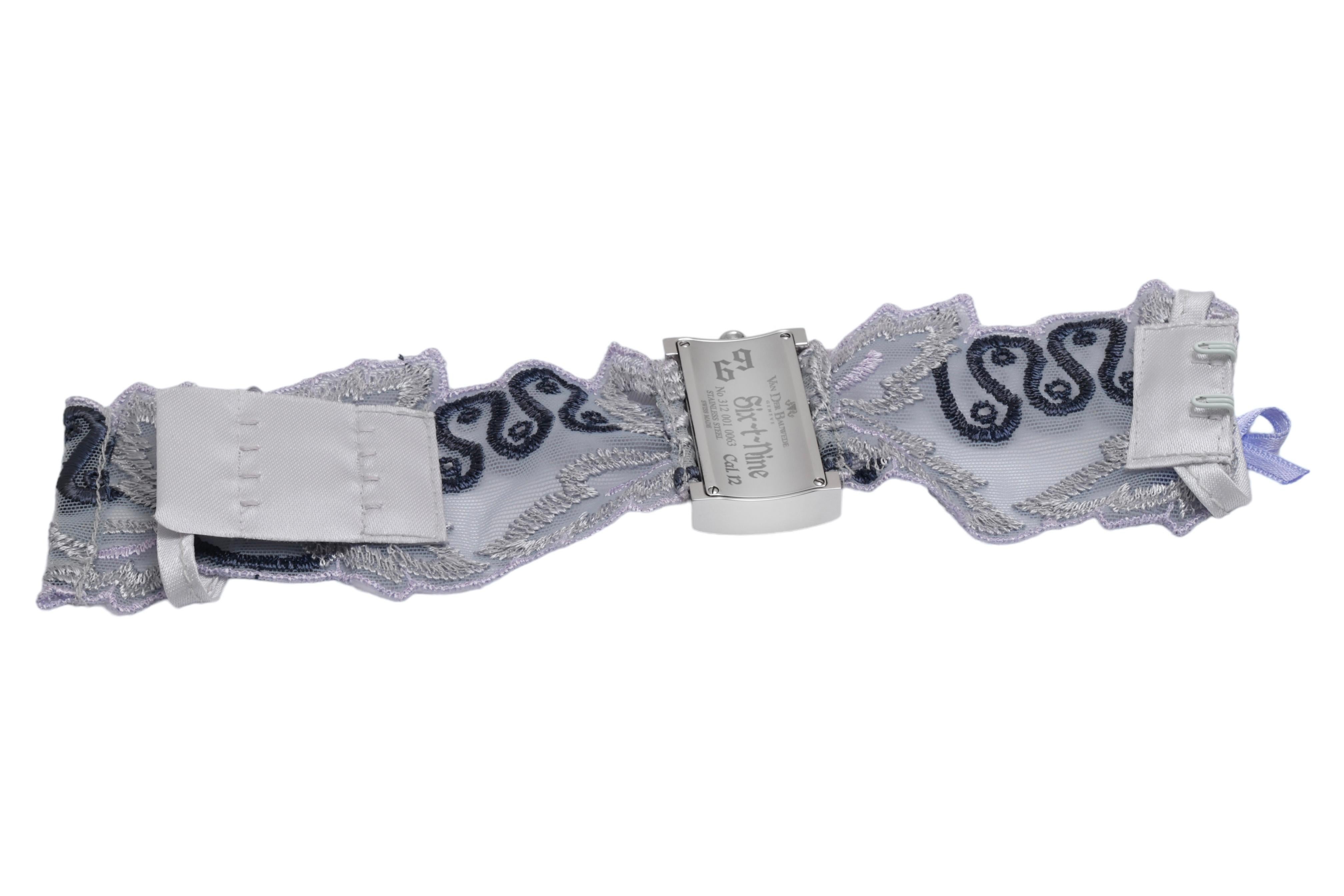 Van Der Bauwede Lace Sixty Nine Wrist Watch, Diamonds  Brand New Box and Papers For Sale 7