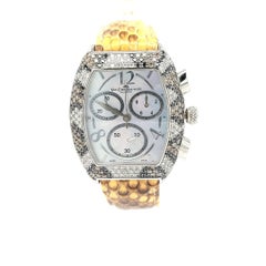 Van Der Bauwede Magnum XS, chronographe serpent, diamants blancs, noirs et bruns