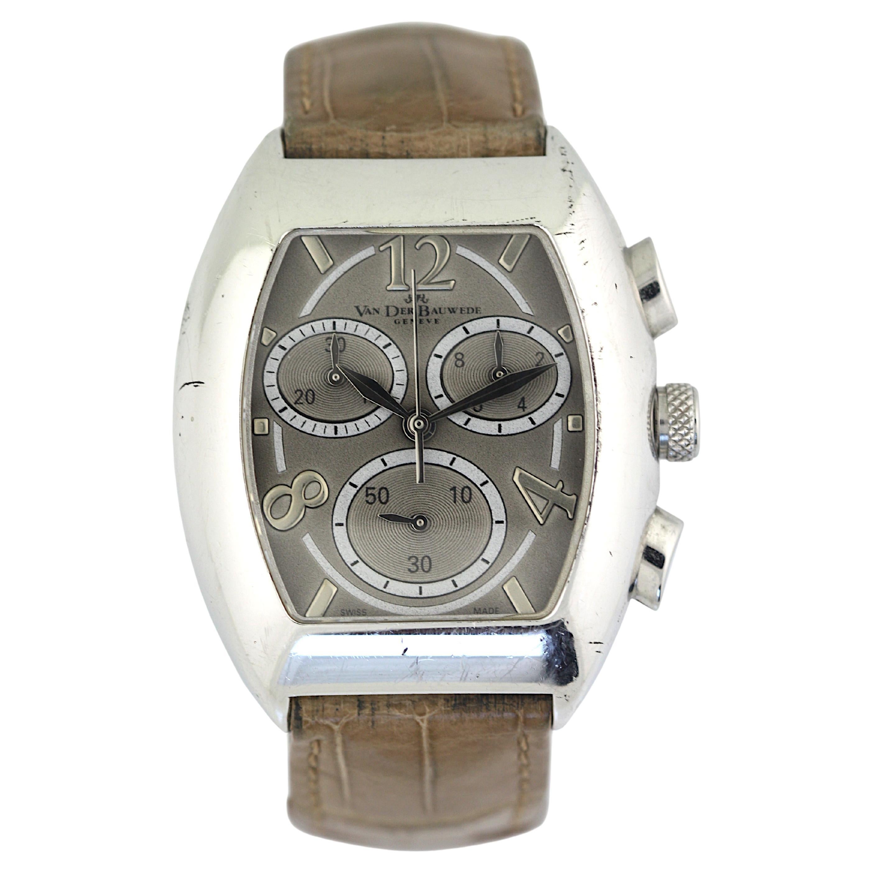 Van Der Bauwede, Reloj de pulsera de plata firmado Magnum XS, Van Der Bauwede