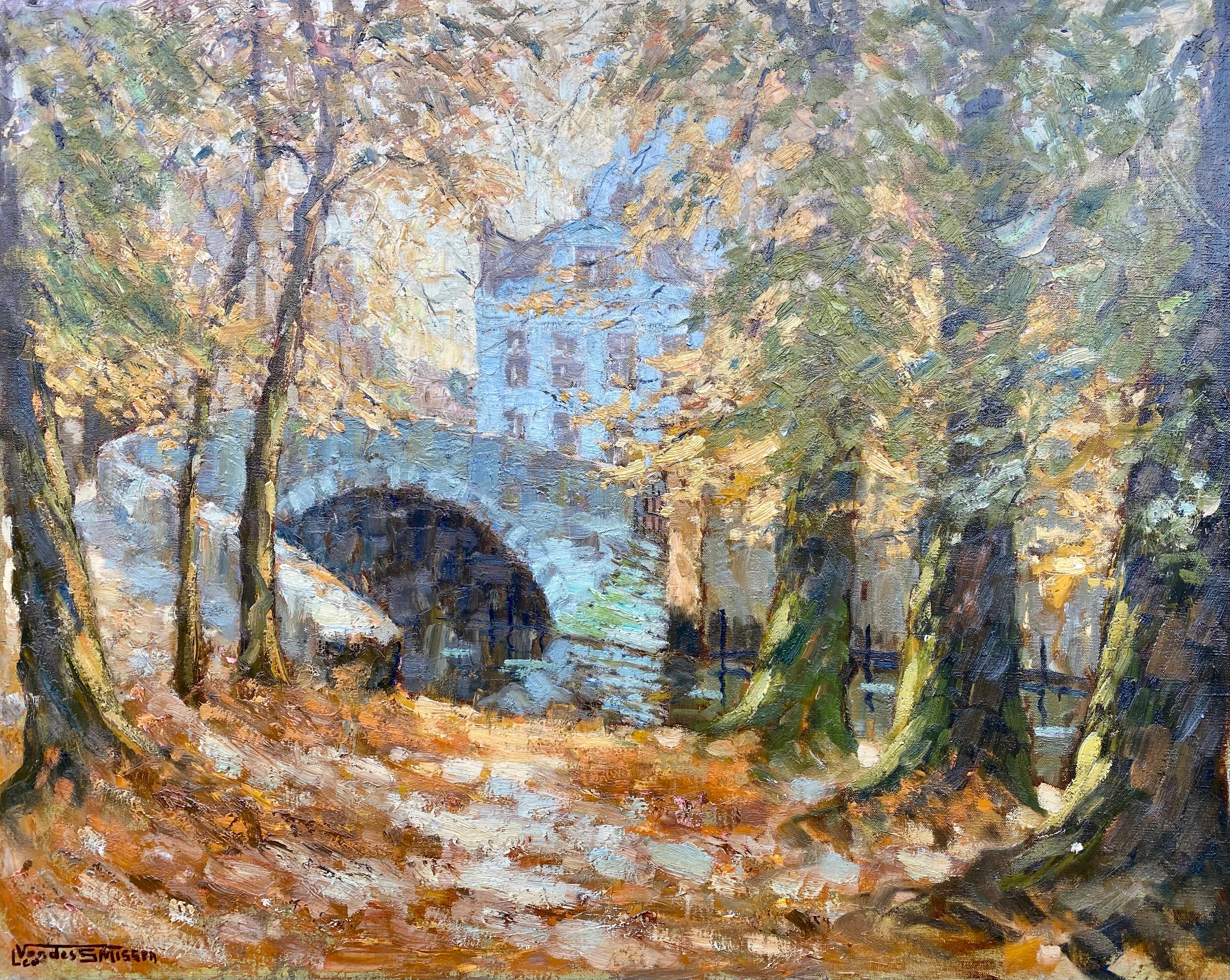 Van Der Smissen Leo Landscape Painting - Beginning of Autumn in Bruges, Leo Van Der Smissen, 1900 – 1966, Belgian, Signed