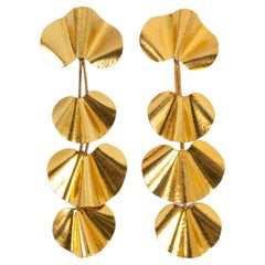 Van der Straeten Clip Earrings in Gold Metal
