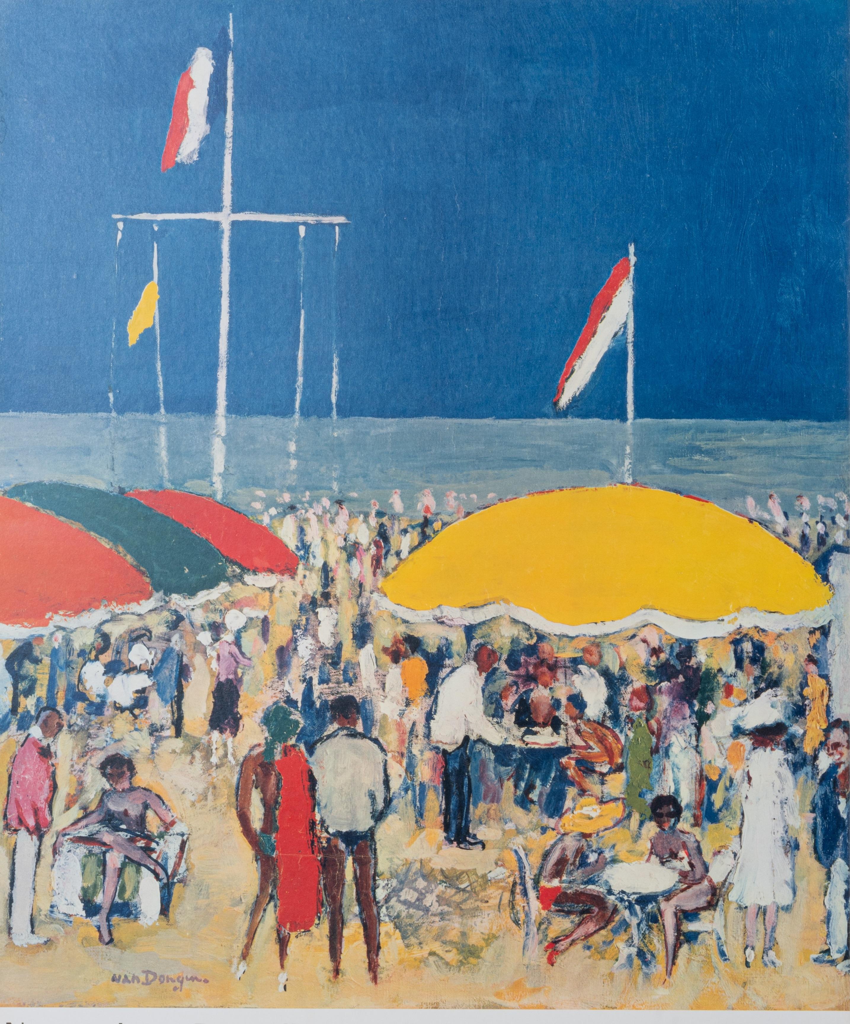 Advertising poster created in 1960 to promote tourism in Normandy.

Artist: Kees Van Dongen
Title: Normandie – Deauville – le bar du soleil
Date: 1960
Size: 24.8 x 39.4 in / 63 x 100 cm
Printer : Imp. Braun et Cie, Mulhouse, Paris
Materials and
