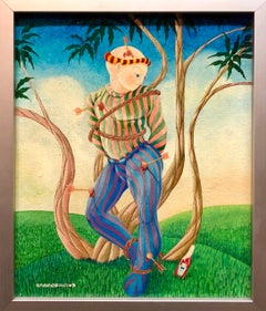 Saint Ketchup, Whimsical Surrealist Key West Conch Republic Painting