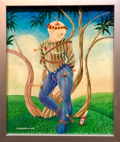 Saint Ketchup, Whimsical Surrealist Key West Conch Republic Painting