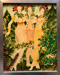 Three Virgins, Whimsical Surrealist Key West Conch Republic Painting
