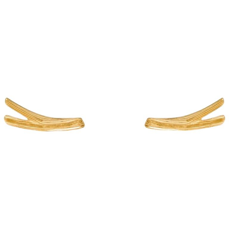 Van Gogh Almond Ear Cuff Gold Earrings '18k Gold' For Sale