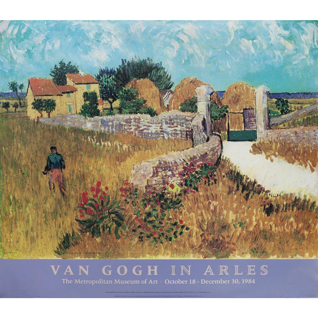 Original 1984 U.S. poster for the exhibition Van Gogh in Arles. Very Good-Fine condition, rolled. Please note: the size is stated in inches and the actual size can vary by an inch or more.
