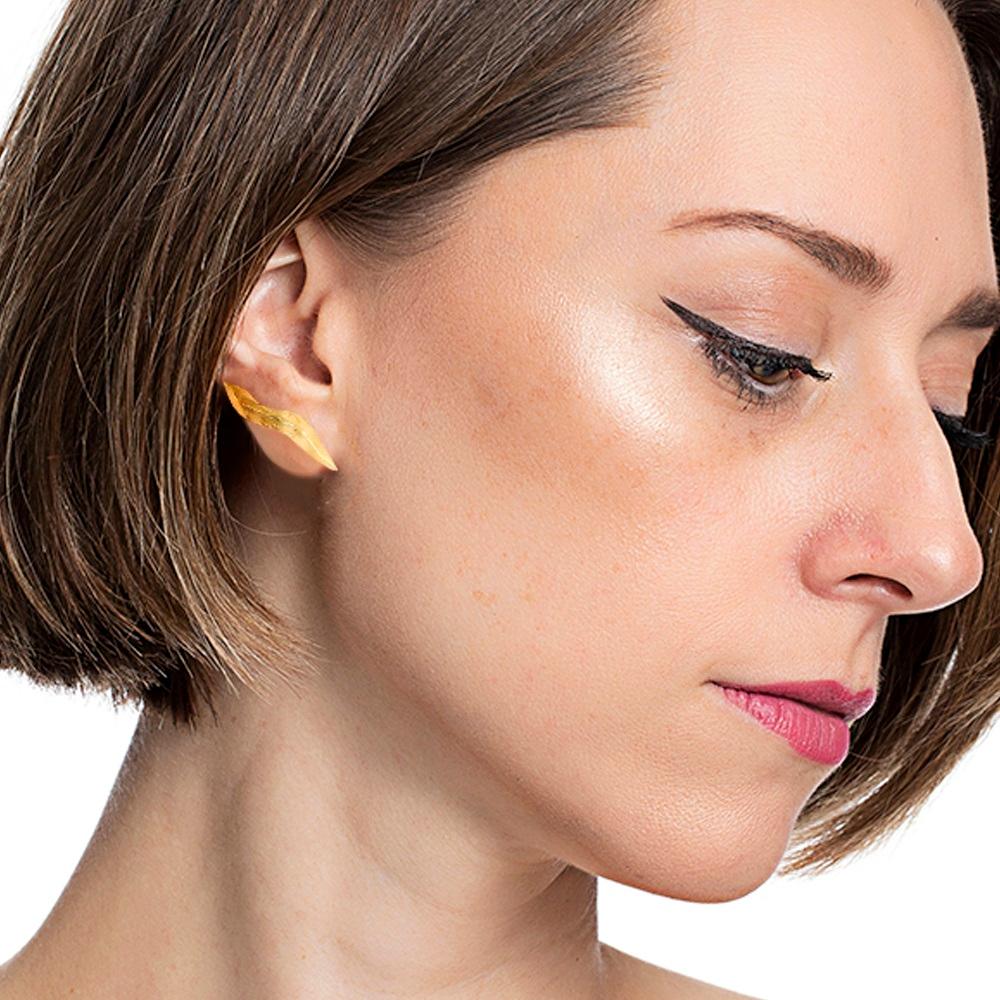 Van Gogh Irisen Ohr Manschette Gold Ohrringe '18k Gold' (Zeitgenössisch) im Angebot