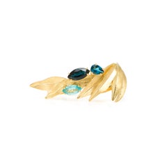 Van Gogh Irises Ring 'Blue Sapphire, Blue Topaz, 18k Gold'