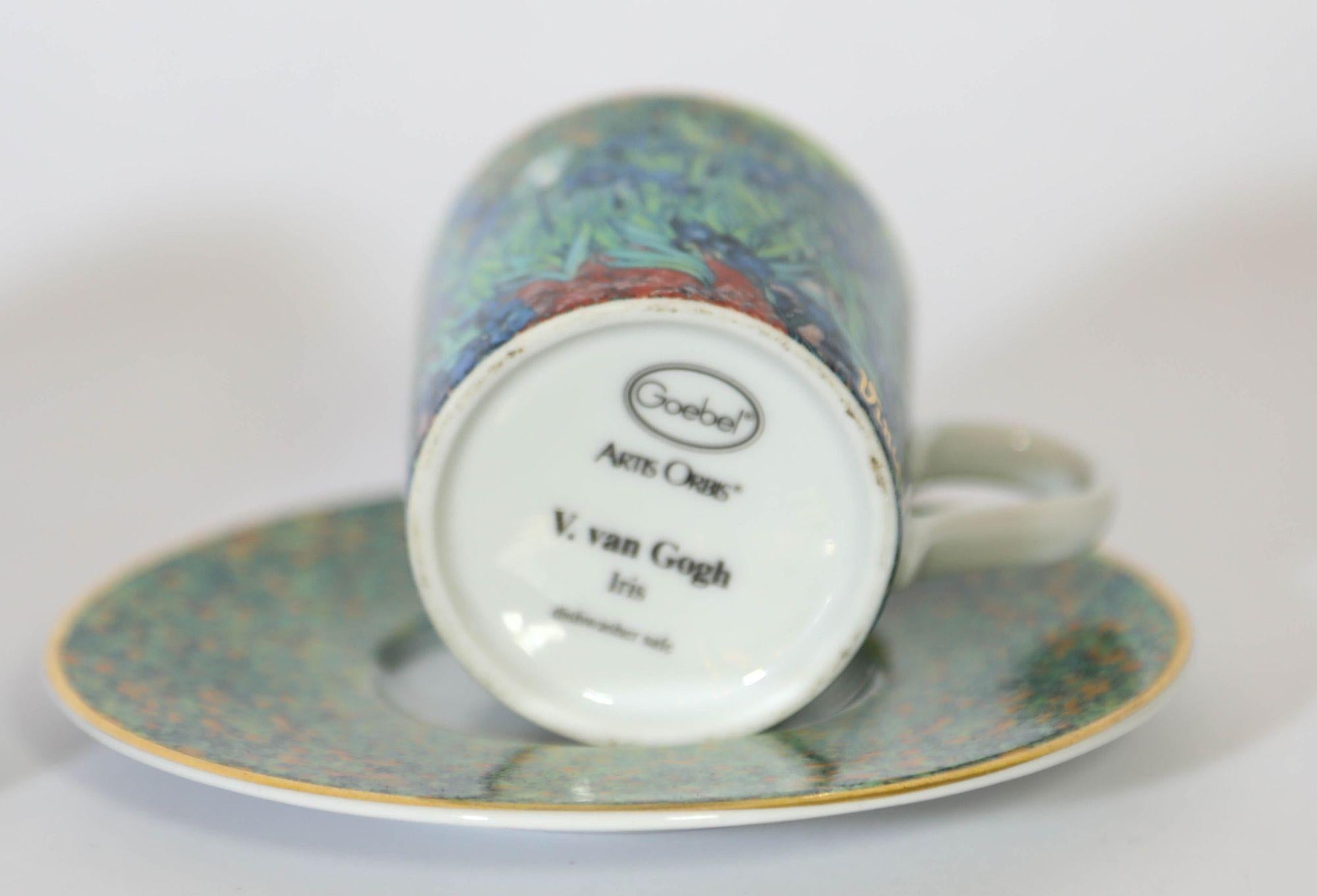 Juego de café espresso de porcelana Iris de Van Gogh Desconocido en venta