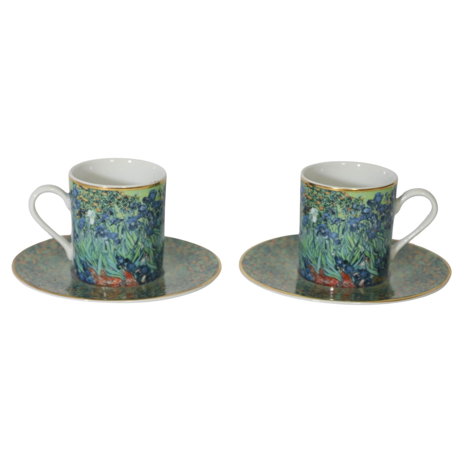 Juego de café espresso de porcelana Iris de Van Gogh en venta