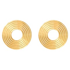 Van Gogh Starry Night Gold Earrings '18k Gold'