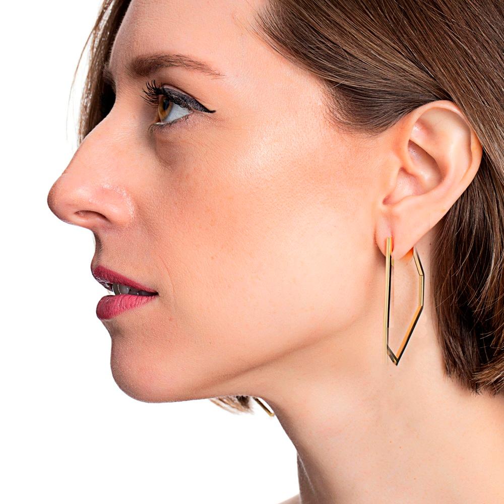 Contemporary Van Gogh Wheat Field Gold Earrings '18k Gold' For Sale