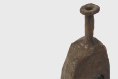 Van Hooff Ceramic Vase "Juso" Dark Brown Clay, Contemporary African Style Vessel