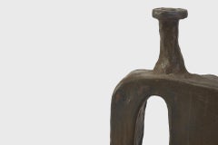 Vaso in ceramica Van Hooff "Kupi" Argilla marrone scuro, vaso contemporaneo in stile africano