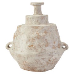 Vase Van Hooff en céramique "Nara" en argile blanche, vase contemporain, style africain