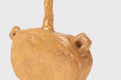 Van Hooff Ceramic Vase "Rabu" in Natural Clay, Contemporary African Style Vessel