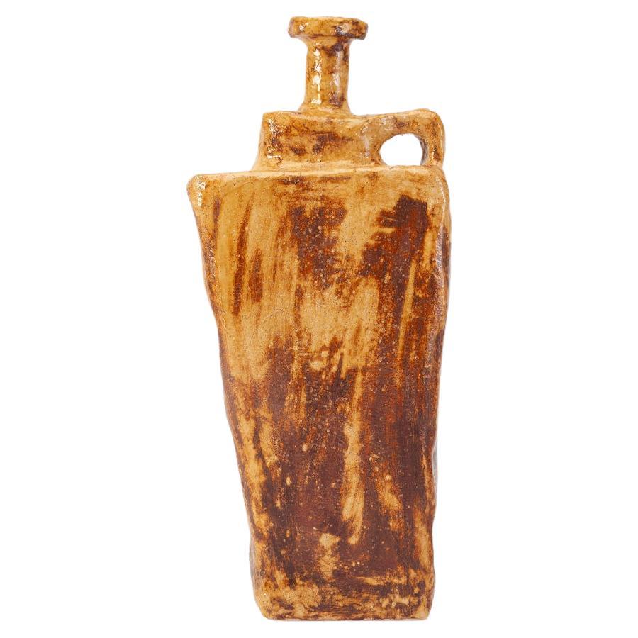 Vase Van Hooff en céramique "Taya", argile naturelle, vase contemporain de style africain