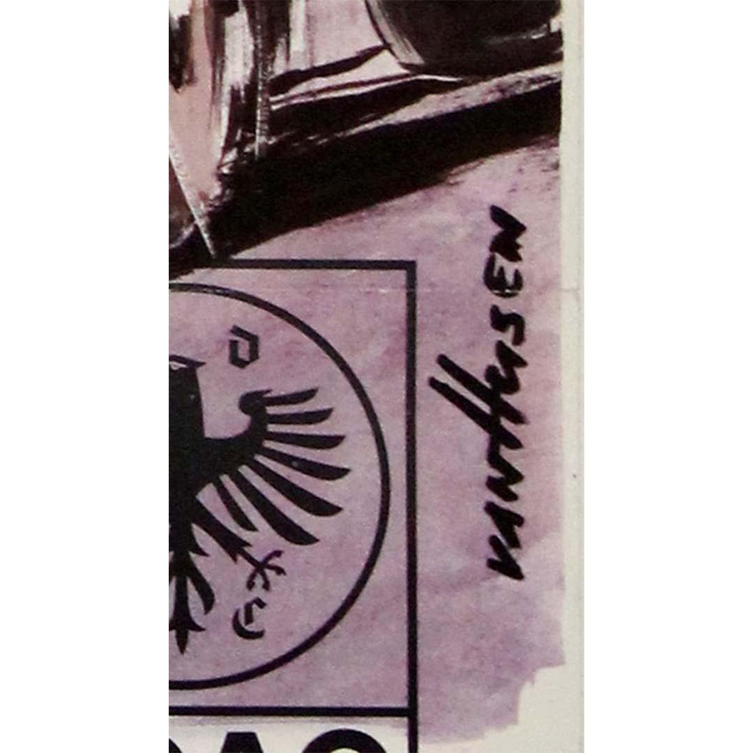 Cartel del Gran Premio de Alemania de Motociclismo de 1968, por el artista Van Husen en venta 2