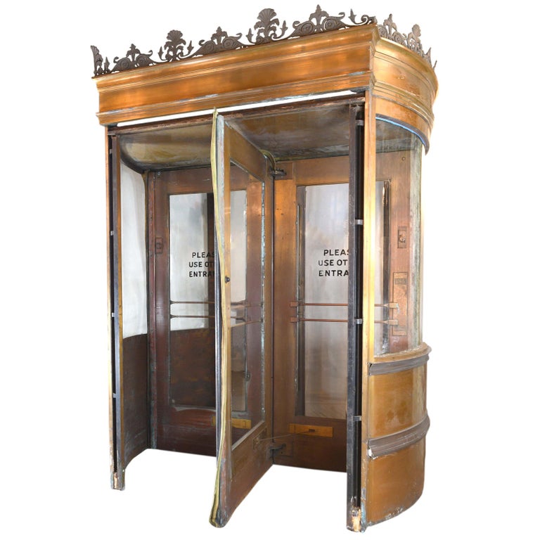 Van Kannel Brass Revolving Door Unit For Sale At 1stdibs