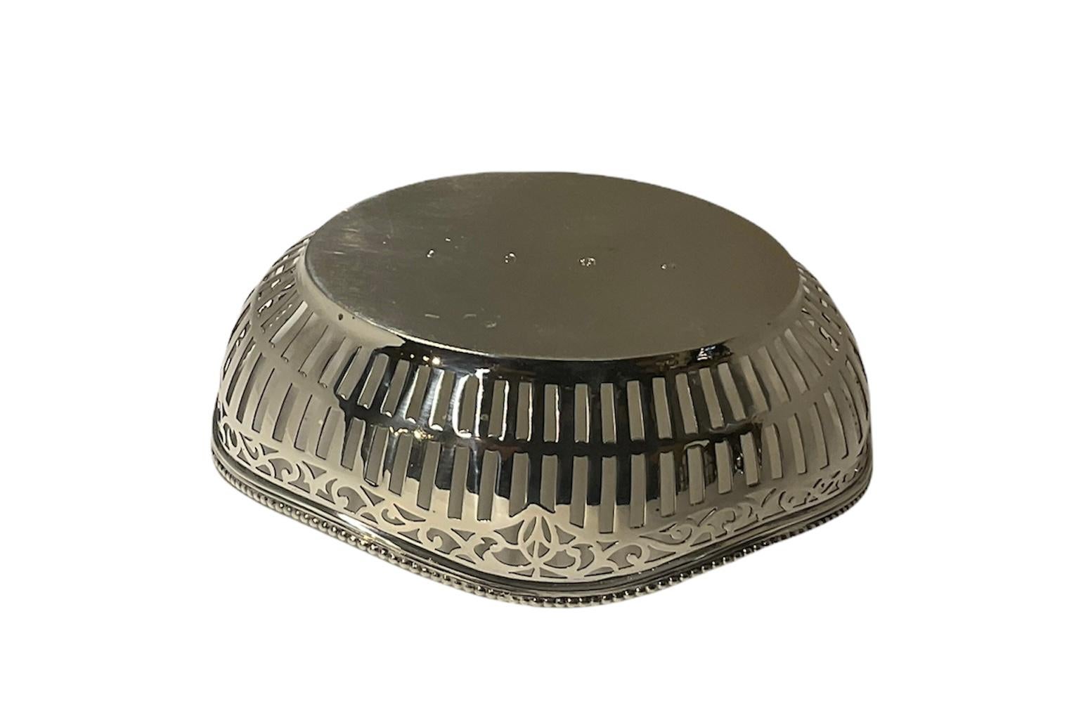 20th Century Van Kempen & Begeer Silver BonBon Basket For Sale