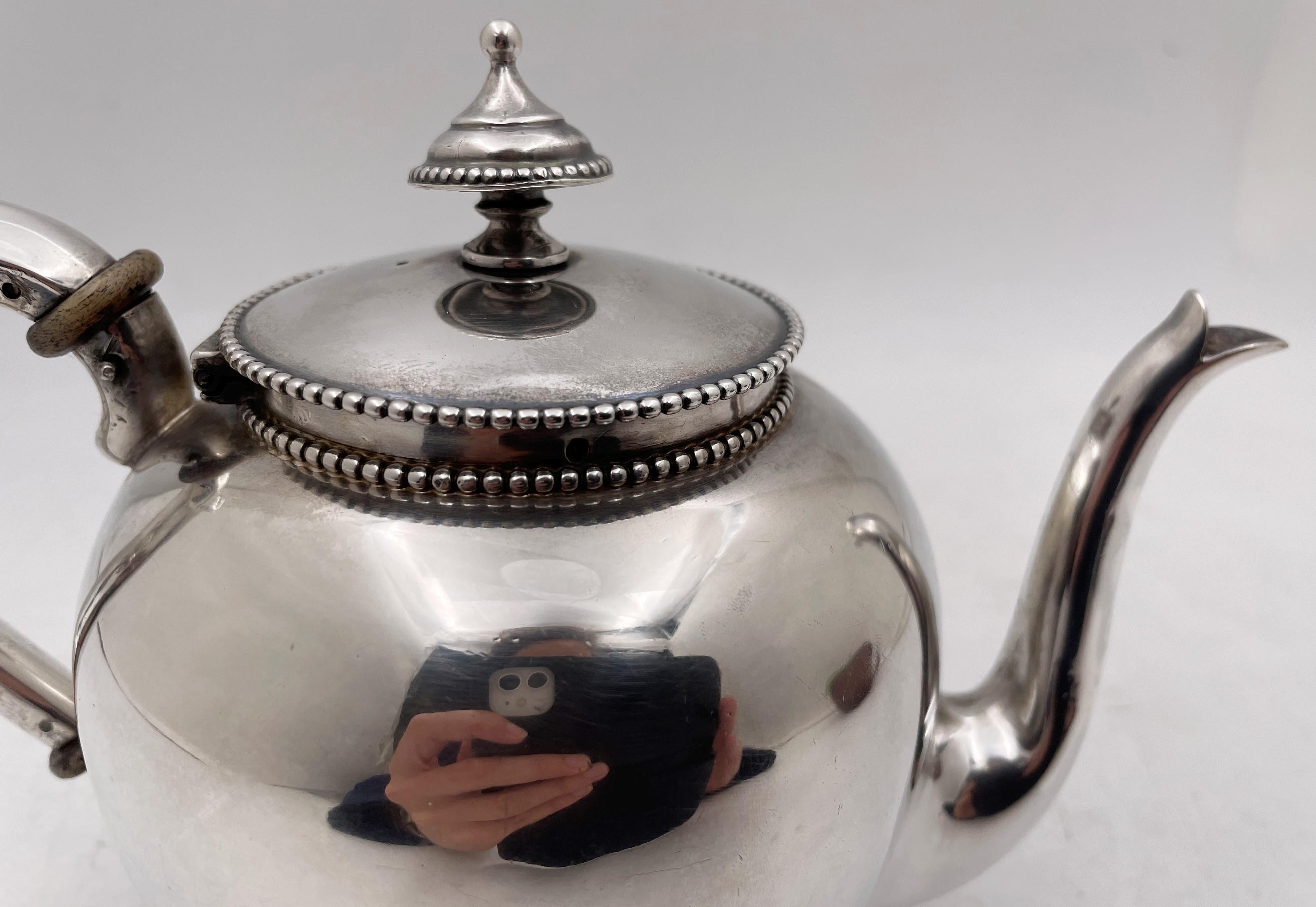 Van Kempen Museum Niederländische Silber-Teekanne aus dem 19. Jahrhundert im Angebot 1
