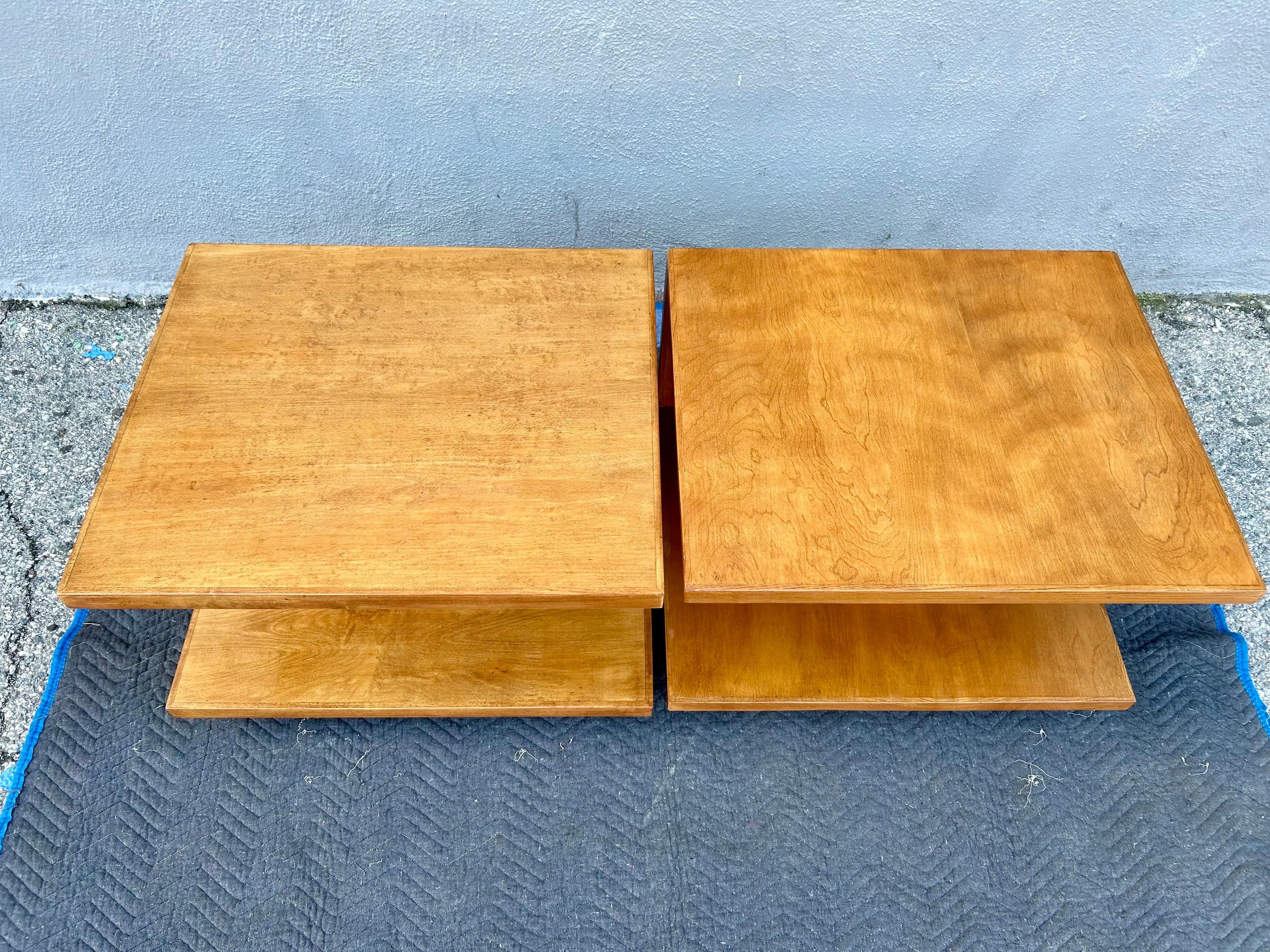 Woodwork Mid Century Modern End Tables Van Keppel Green  For Sale
