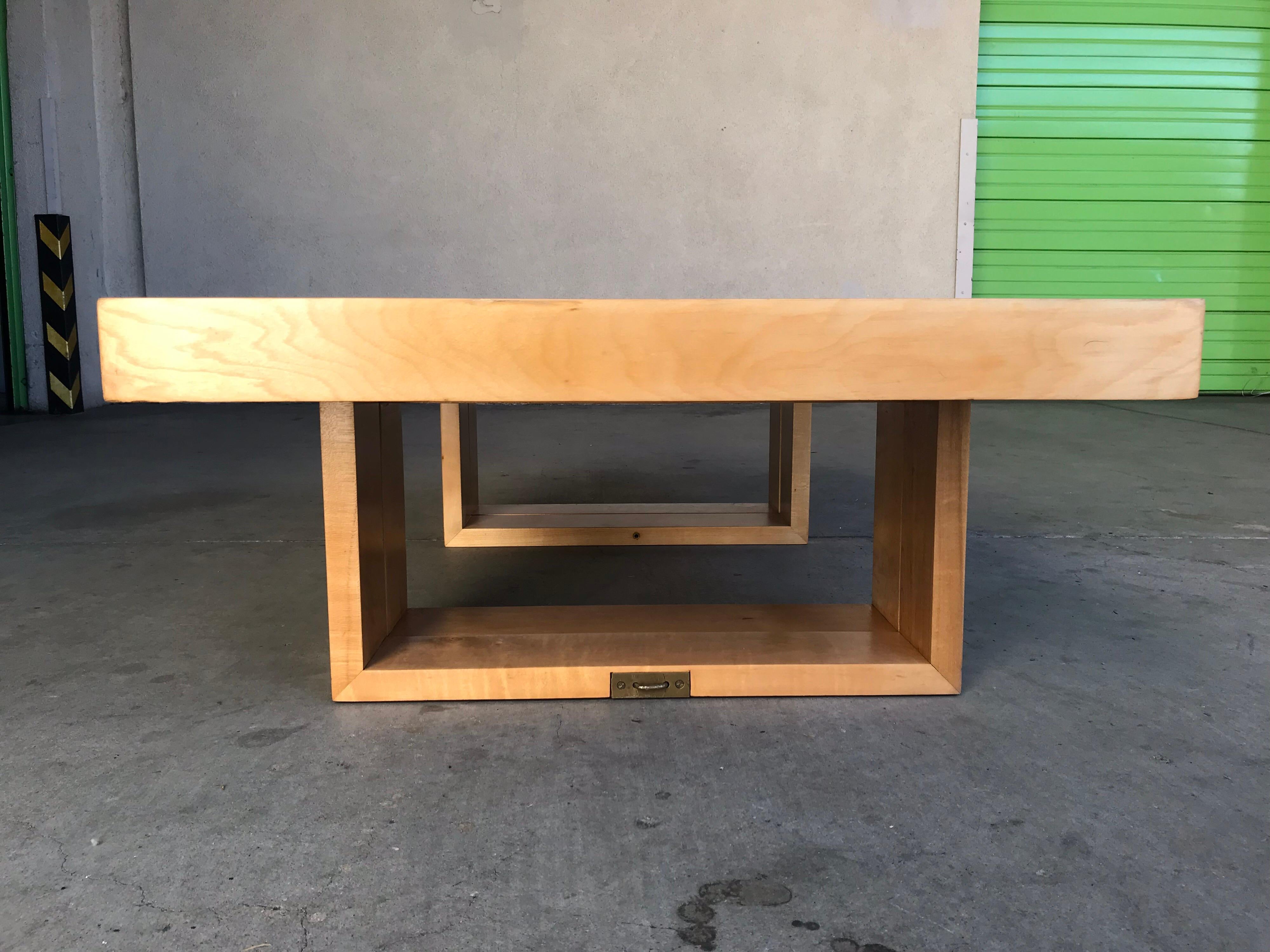 Wood Coffee or Dining Table Van Keppel Green For Sale