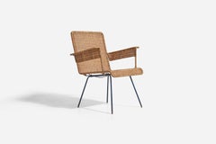 Van Keppel Green, Chair, Iron, Rattan, USA, 1950s