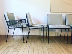 Van Keppel Green Iron Dining Chairs, 20th Century