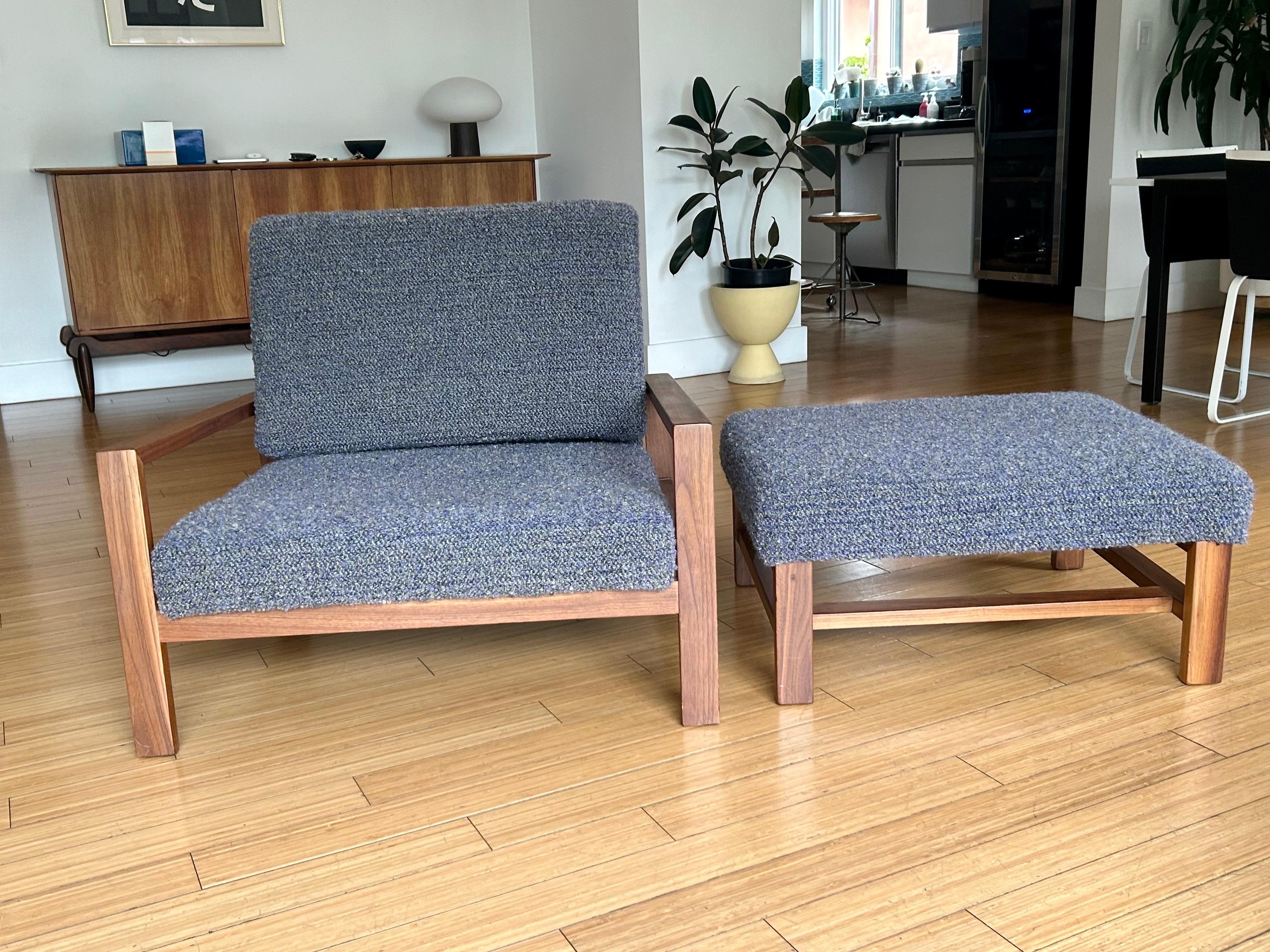 20th Century  Lounge Chair + Ottoman Van Keppel Green   For Sale