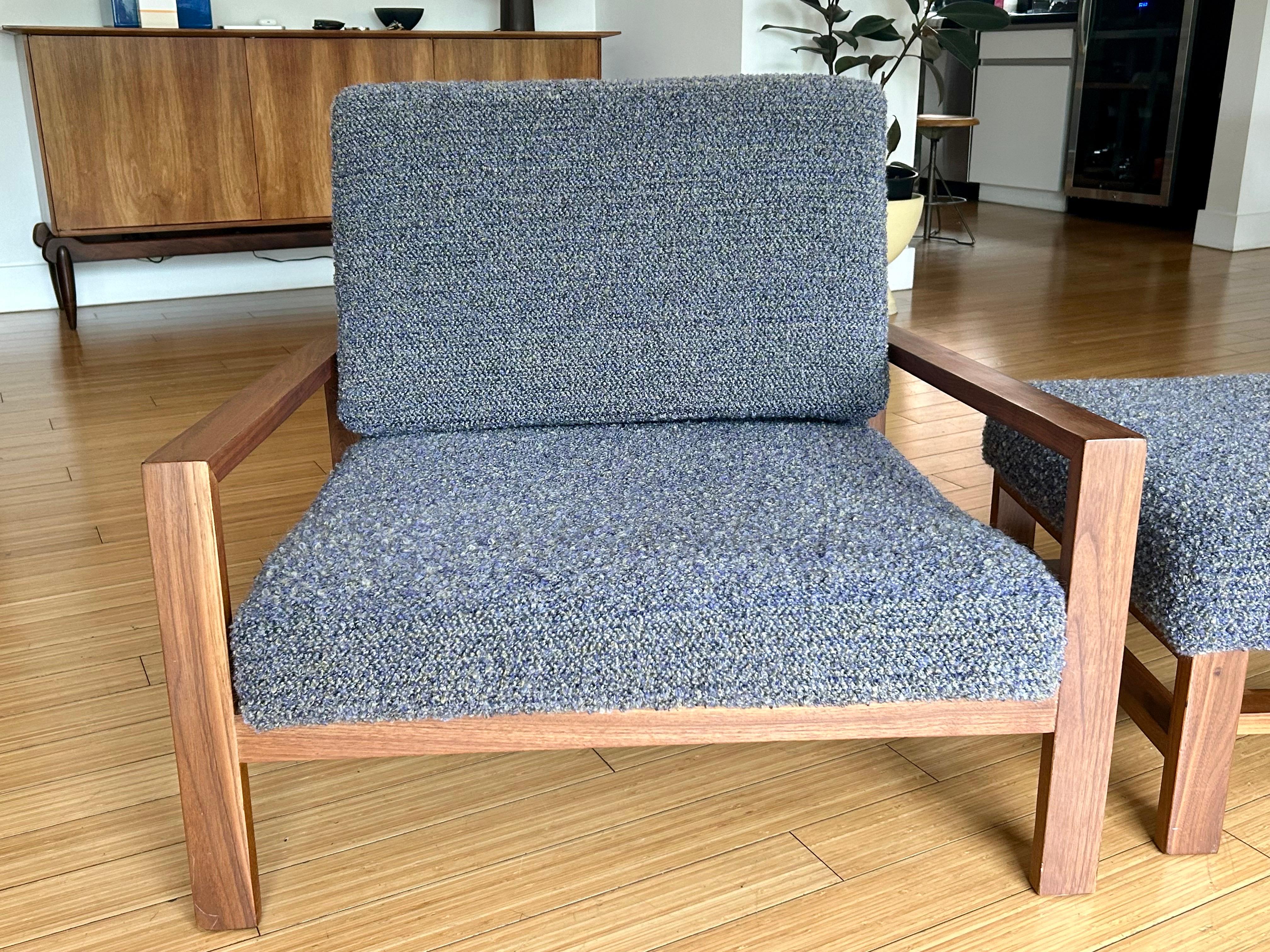 Upholstery  Lounge Chair + Ottoman Van Keppel Green   For Sale