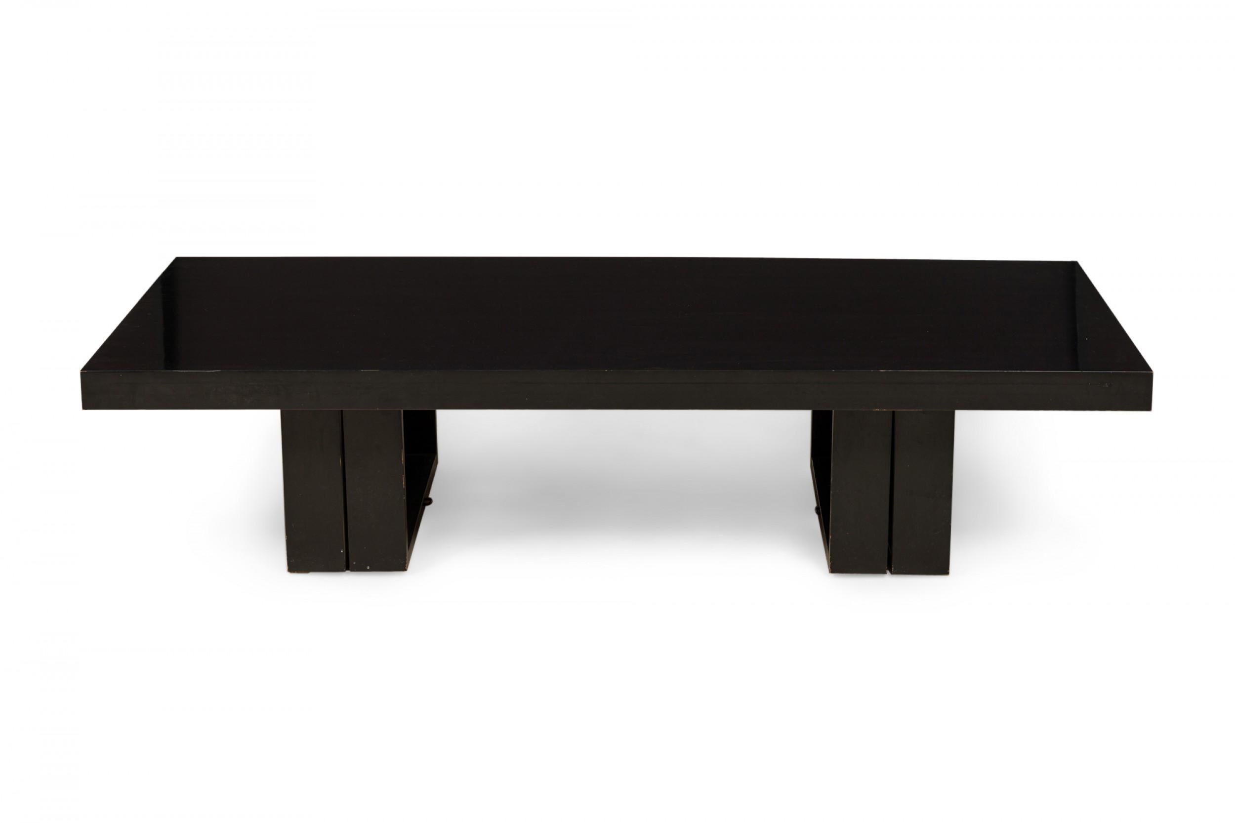 Mid-Century Modern Van Keppel Green VKG Ebonized Convertible Dining Table / Coffee Table For Sale