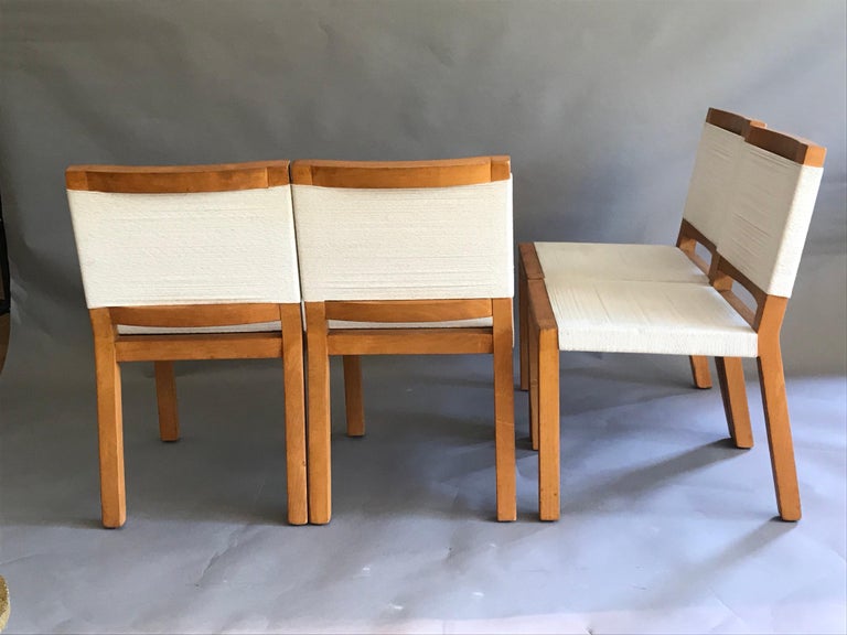 Van Keppel Green Wood and Cord Chairs Beverly Hills For Sale at 1stdibs