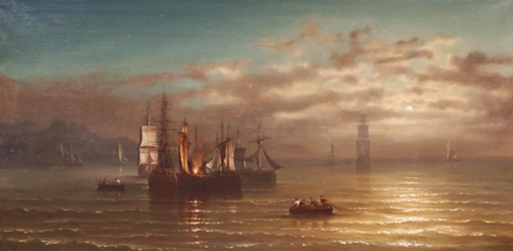 Marin in der Dämmerung von Nederland aus (Akademisch), Painting, von VAN KOPP