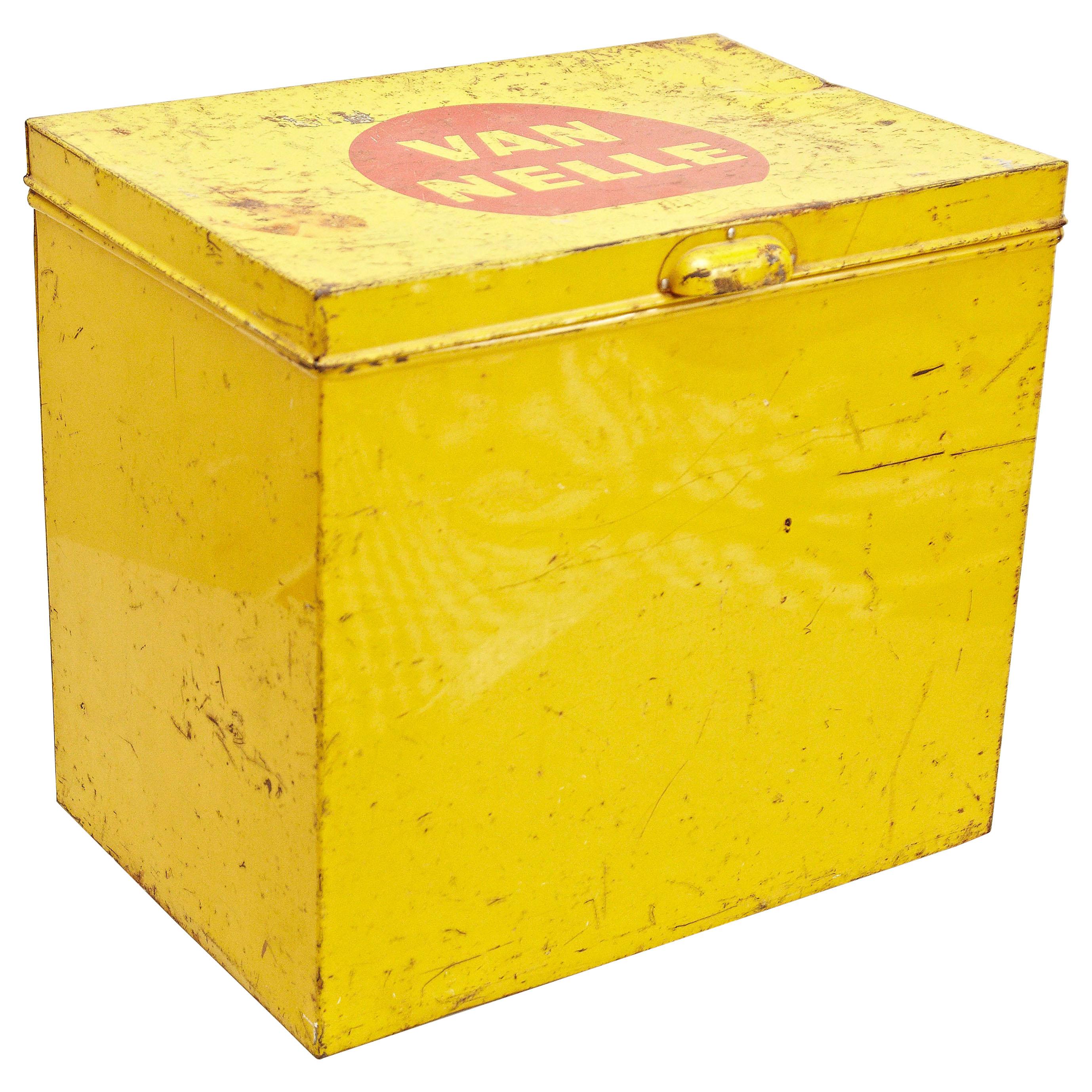 Van Nelle Yellow Metal Tea Box by Jacques Jongert, circa 1930