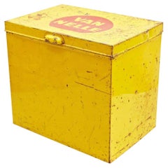 Used Van Nelle Yellow Metal Tea Box by Jacques Jongert, circa 1930