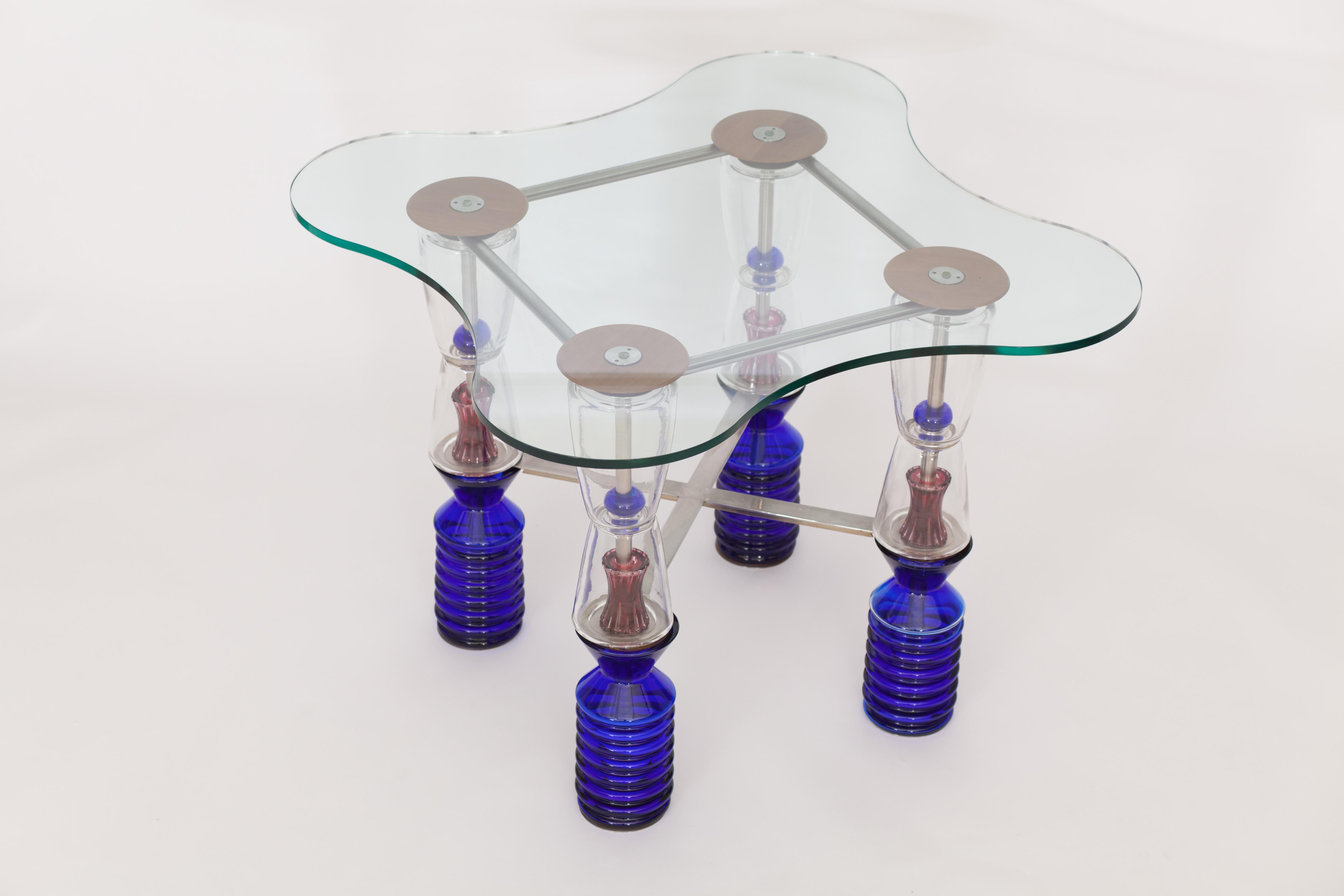 Cristal Table de jeu unique en son genre Van Praet & Val Saint Lambert en vente